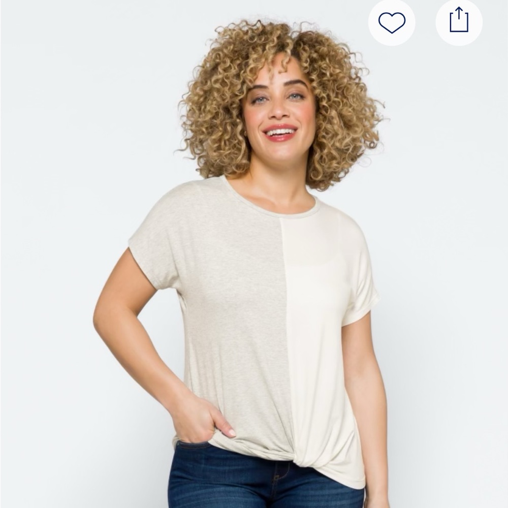 Pink Clover Denver Knot Front Knit Top